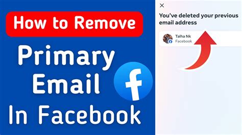 Remove Primary Email Facebook