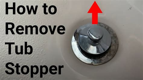 remove push pull bathtub drain stopper