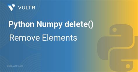 Remove Python Numpy