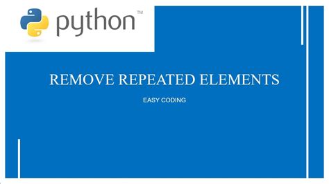 remove repeated elements in list python