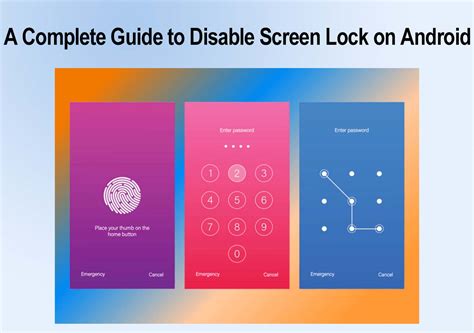 remove screen lock android software