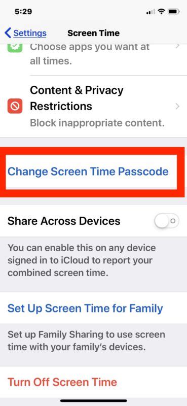 remove screen time passcode ipad