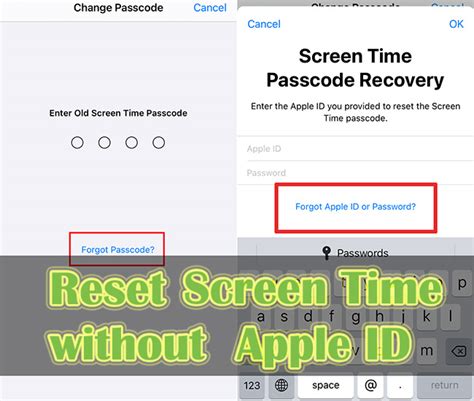 remove screen time passcode without apple id