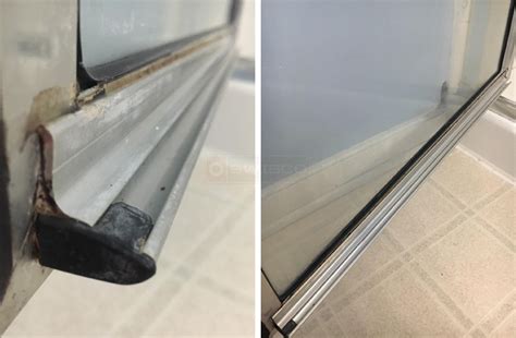 remove shower door drip rail