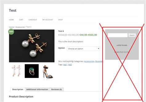 Remove Sidebar From Woocommerce Shop Page