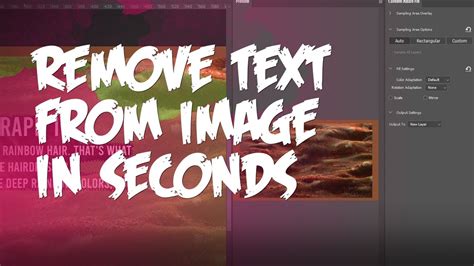 remove text from image photoshop content aware