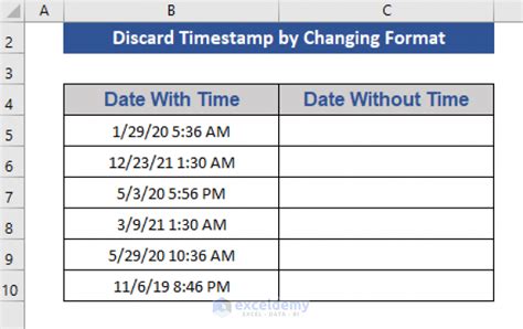 remove timestamp from date