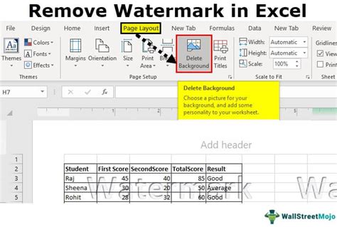 Remove Watermark In Excel Document