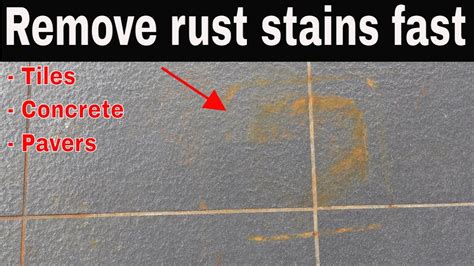 Remove rust stains from tile and stone how to do it YouTube