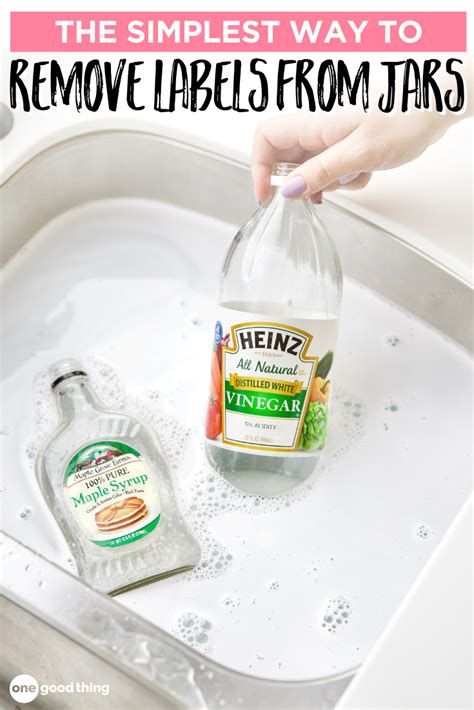 Removing Labels From Bottles To Keep