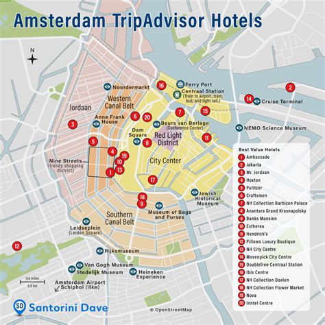 renaissance hotel in amsterdam map