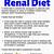 renal diet food list printable chart