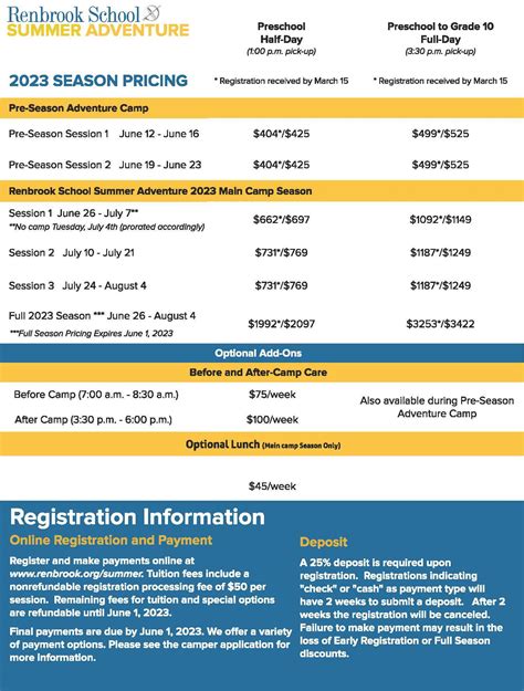 Renbrook School Calendar