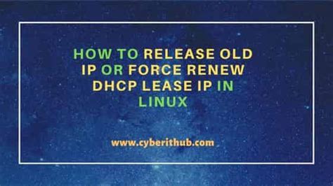 renew dhcp lease linux