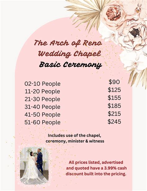 15+ Reno Wedding Packages