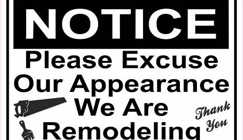 Renovation Sign Caution Work Do Not Enter Work Area Unless
