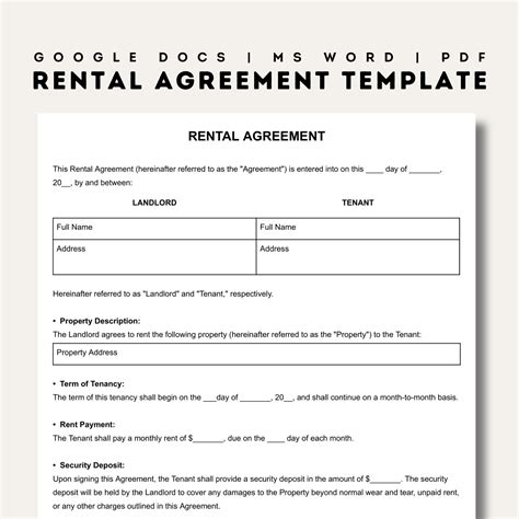 5+ Basic Room Rental Agreement Templates Word Excel Templates