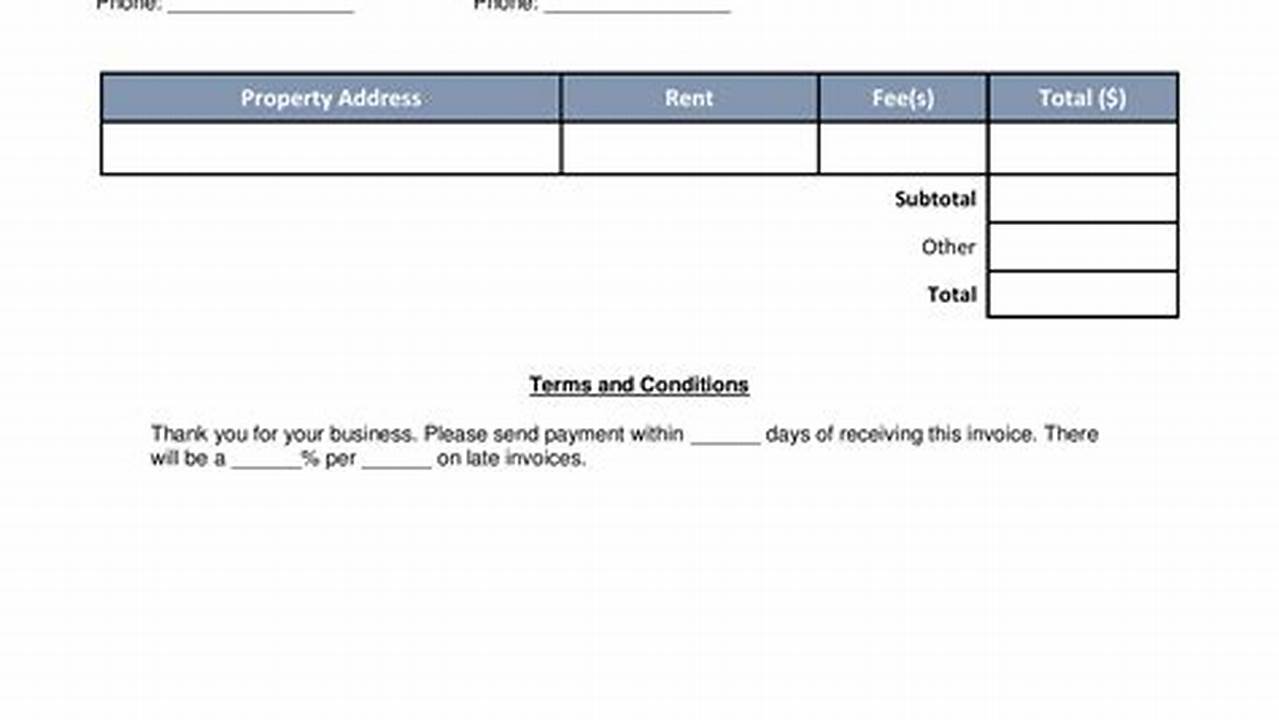 Rental Invoice in Word: A Comprehensive Guide
