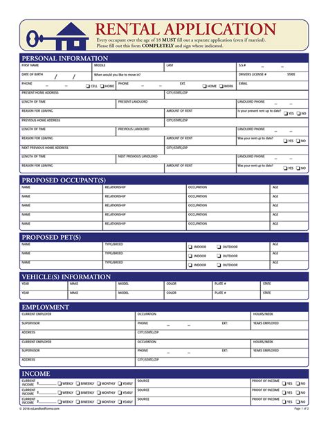 FREE 13+ Sample Rental Application Forms in PDF Excel MS Word