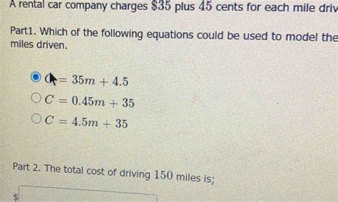Rental Car Math Problem