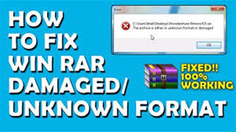 repair damaged rar files