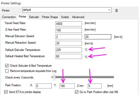 Repetier Set Printable Height
