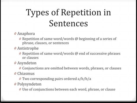 repetition of sentence structure examples