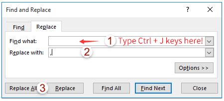 replace alt enter in word
