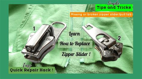 Replace Broken Zipper Slider