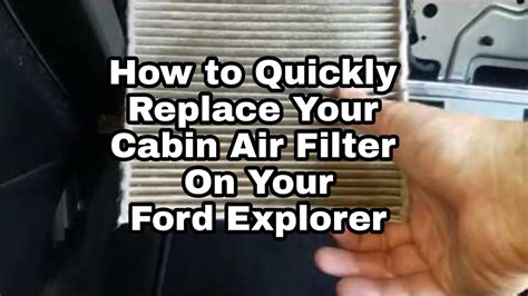 Replace Cabin Filter 2018 Explorer