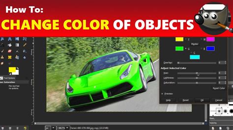 replace colors in image gimp
