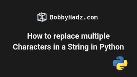 replace multiple characters in python