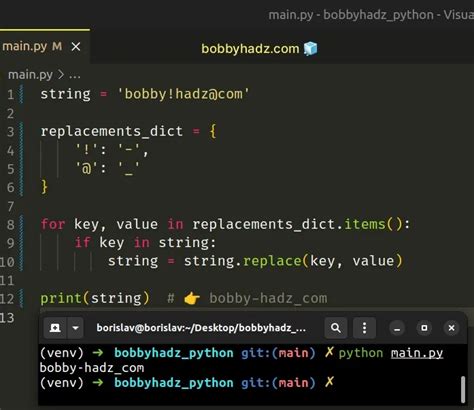 replace multiple characters in string with value from dictionary python