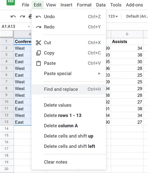 replace text in google sheets formula