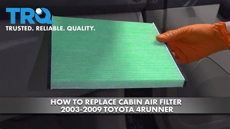 Replacing 4Runner Cabin Filter