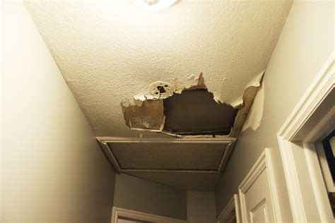replacing bathroom ceiling