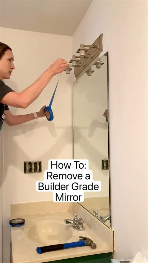 Replacing Builder Grade Bathroom Mirror