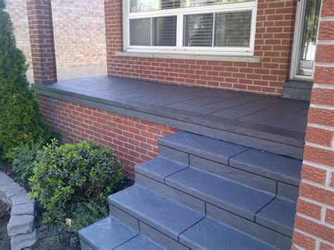 replacing concrete front porch steps