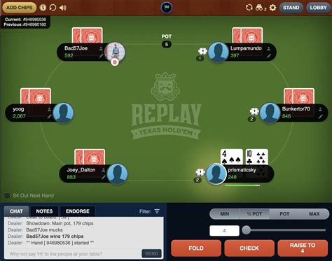 replay poker dashboard
