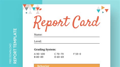 Report Card Template Google Docs Free