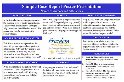 report on poster presentation