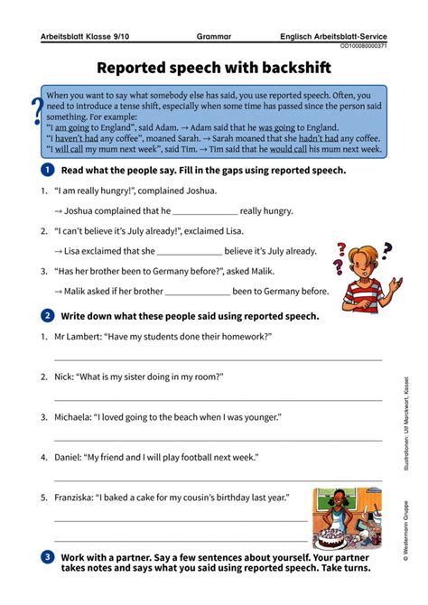 Question Words Worksheet Reported speech, Direct and indirect speech, Grammar worksheets
