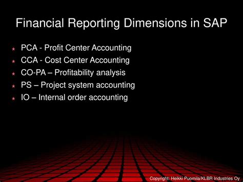 reporting dimensions in sap