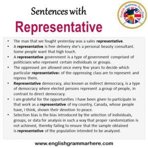 representative example sentence