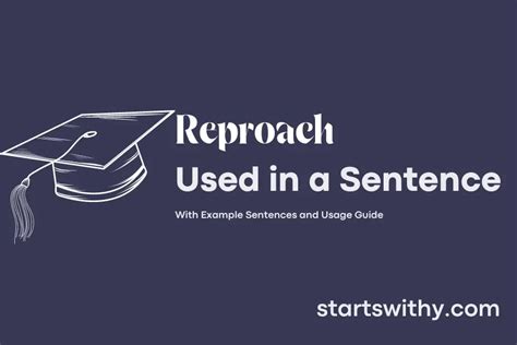 reproach in a sentence examples