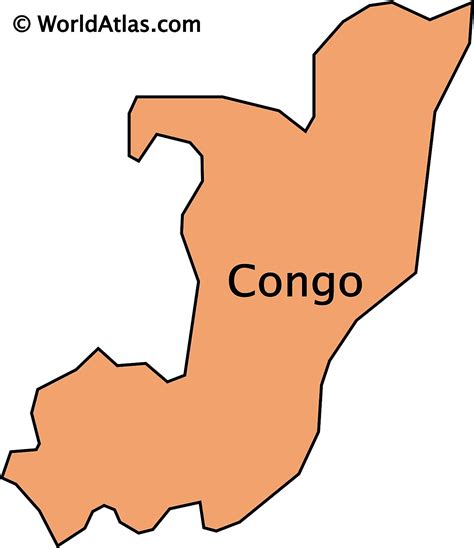 republic of congo map outline