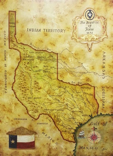 Republic Of Texas Map 1836