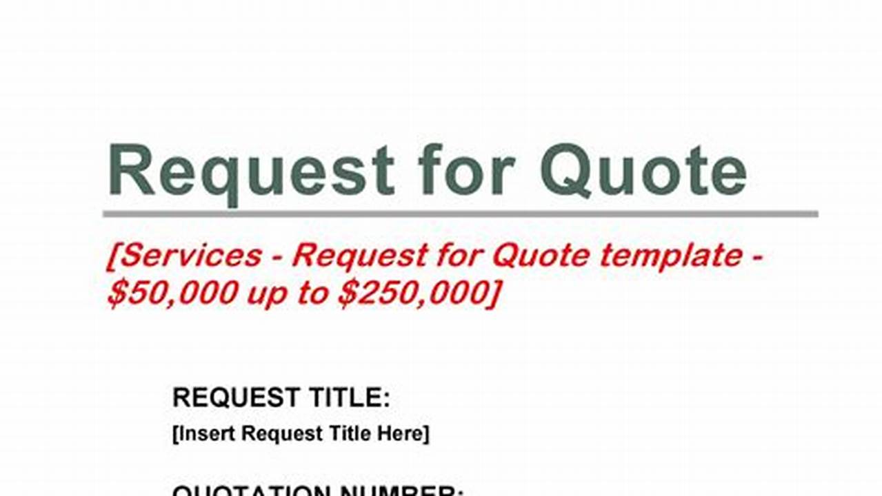 Request for Quotation Template: A Complete Guide