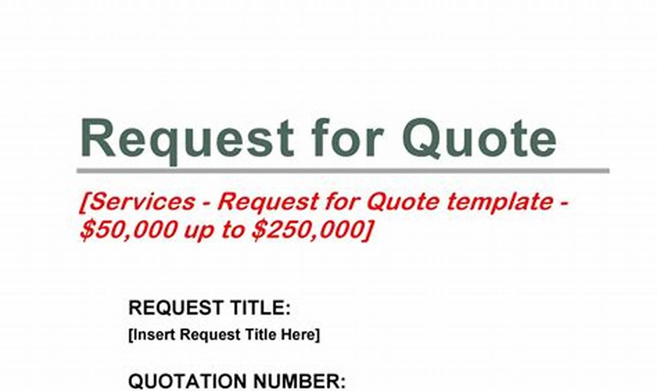 Request for Quotation Template: A Complete Guide