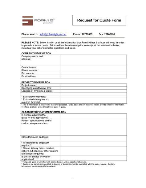 request a quote form template